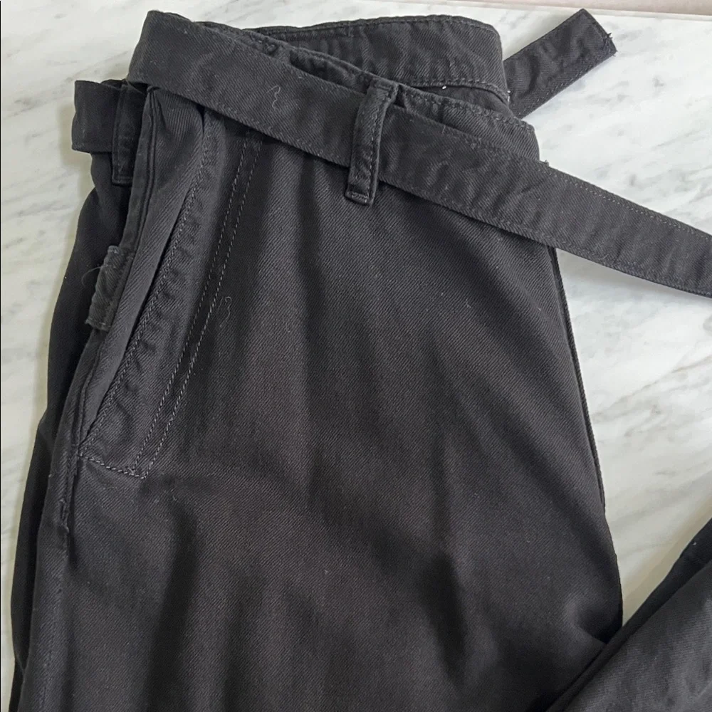 DL1961 ZOIE Wide Leg Black Women's Cargo Pants - Picture 5 of 9